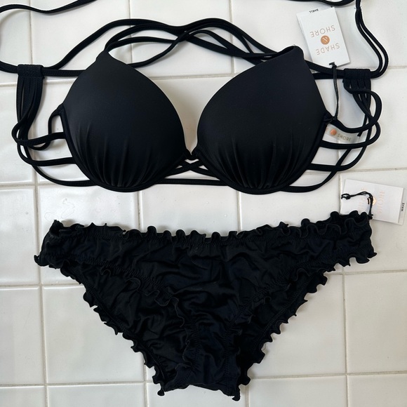 Shade Shore Swim Shade Shore Black Strappy Bikini Set Poshmark